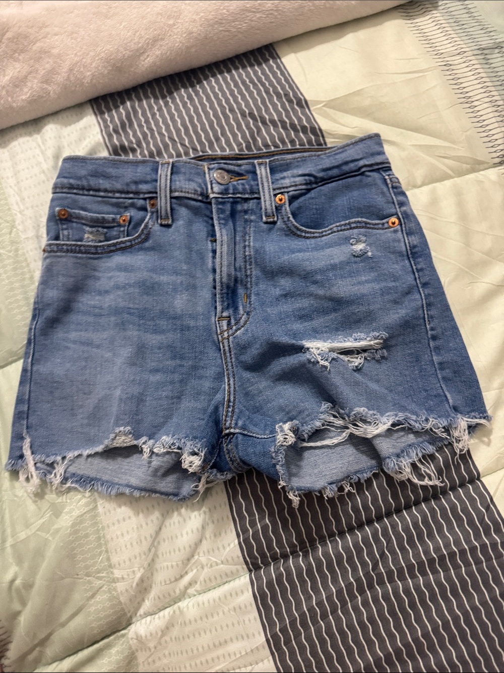 Levi’s Distressed Blue Denim Women’s Shorts Size 27